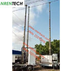 15m mobile pneumatic telescopic mast 350kg payloads for mobile telecom cell tower