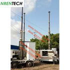 15m mobile telescoping mast 350kg payloads for COW (Cell On Wheels) Telecom tower